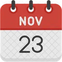 November Calendar Days Time And Date Icon