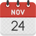 November Calendar Days Time And Date Icon