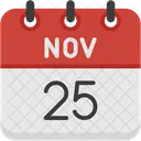 November Calendar Days Time And Date Icon