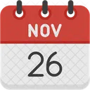 November Calendar Days Time And Date Icon