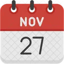 November Calendar Days Time And Date Icon