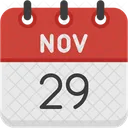 November Calendar Days Time And Date Icon