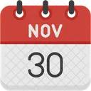 November Calendar Days Time And Date Icon