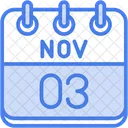 November Calendar Days Time And Date Icon