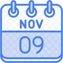 November Calendar Days Time And Date Icon