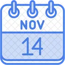 November Calendar Days Time And Date Icon