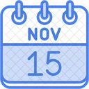 November Calendar Days Time And Date Icon