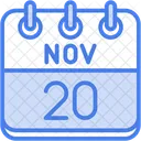 November Calendar Days Time And Date Icon