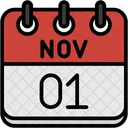 November Calendar Days Time And Date Icon