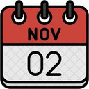 November Calendar Days Time And Date Icon