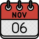 November Calendar Days Time And Date Icon