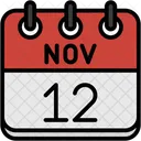 November Calendar Days Time And Date Icon