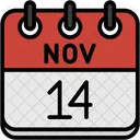 November Calendar Days Time And Date Icon