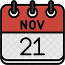 November Calendar Days Time And Date Icon