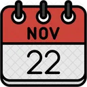 November Calendar Days Time And Date Icon