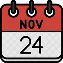 November Calendar Days Time And Date Icon