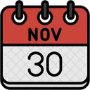 November Calendar Days Time And Date Icon