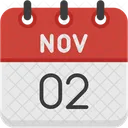 November Calendar Days Time And Date Icon