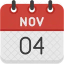 November Calendar Days Time And Date Icon