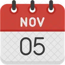 November Calendar Days Time And Date Icon