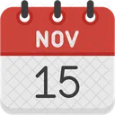 November Calendar Days Time And Date Icon