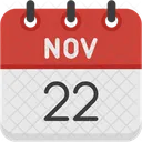 November Calendar Days Time And Date Icon