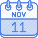 November Calendar Days Time And Date Icon