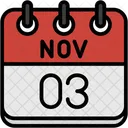 November Calendar Days Time And Date Icon