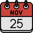 November Calendar Days Time And Date Icon