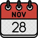 November Calendar Days Time And Date Icon