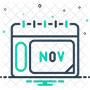 November Calendar Reminder Icon