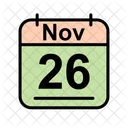 November Calendar Date Icon