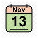November Calendar Date Icon