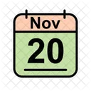 November Calendar Date Icon