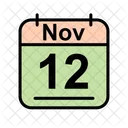 November Calendar Date Icon