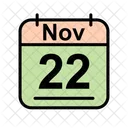November Calendar Date Icon