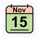 November Calendar Date Icon