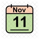 Novembre Calendrier Date Icône