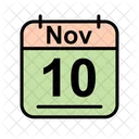 Novembre Calendrier Date Icône