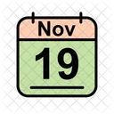 Novembre Calendario Data Icon