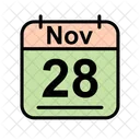 Novembre Calendario Data Icon