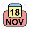 Novembre Calendrier Date Icône