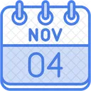 Novembro Dias Do Calendario Hora E Data Icon