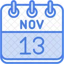 Novembro Dias Do Calendario Hora E Data Icon