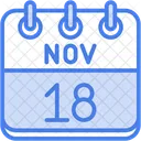 Novembro Dias Do Calendario Hora E Data Icon