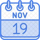 Novembro Dias Do Calendario Hora E Data Icon