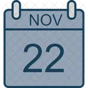 Novembro Calendario Data Ícone