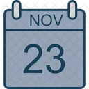 Novembro Calendario Data Ícone