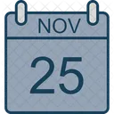 Novembro Calendario Data Ícone