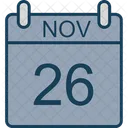 Novembro Calendario Data Ícone